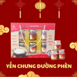 HỘP QUÀ 6 HŨ YẾN CHƯNG SẴN ĐƯỜNG PHÈN 7,5%